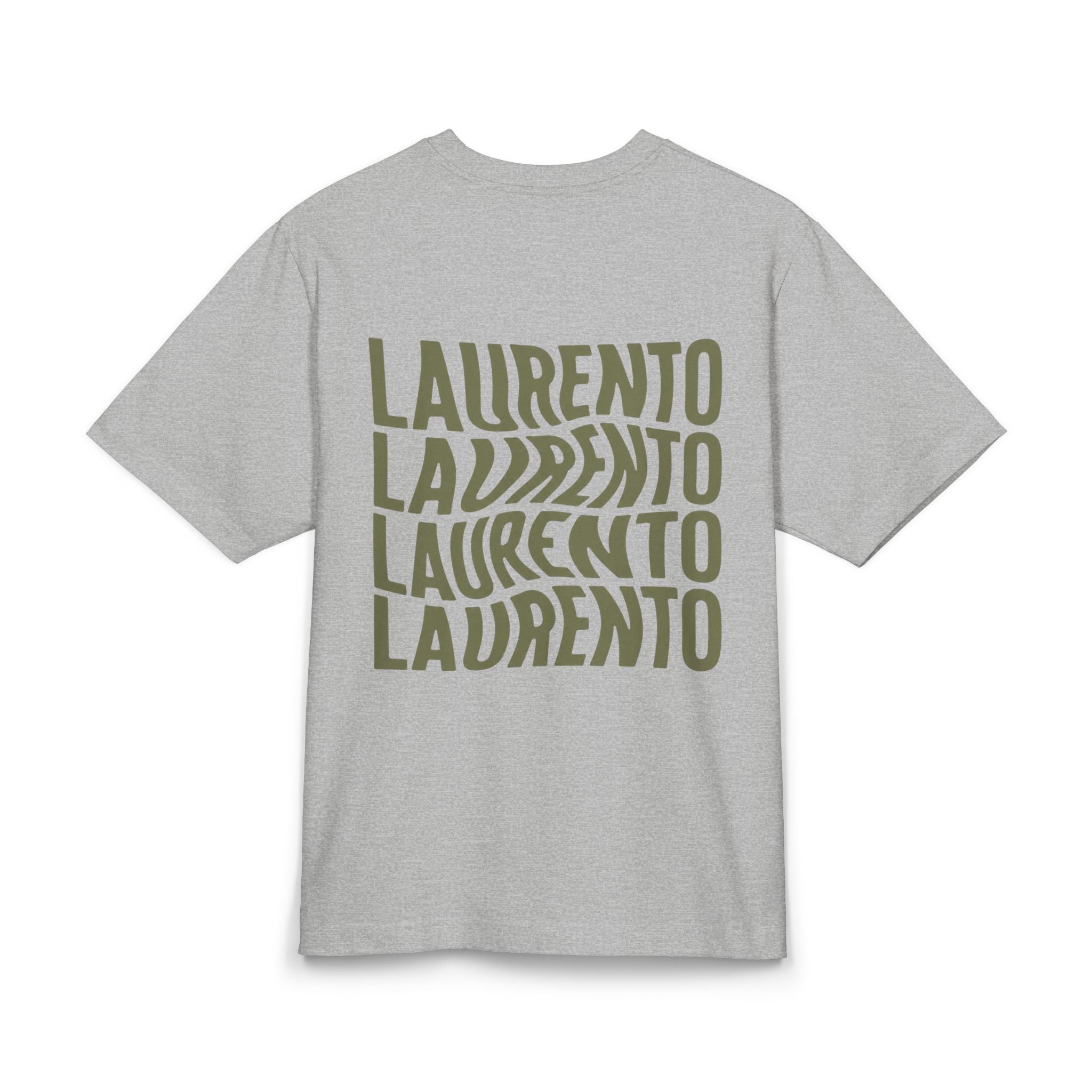 Laurento Retro Wave Graphic Tee — Casual Unisex Cotton T‑Shirt